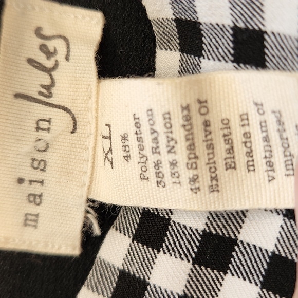 Maison Jules black check gingham pants - Picture 3 of 3